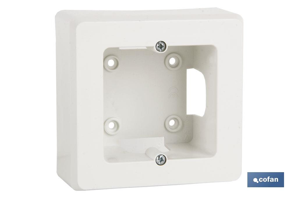 Caja de mecanismos de superficie para 1, 2 y 3 elementos | Disponible en varias medidas | Color blanco