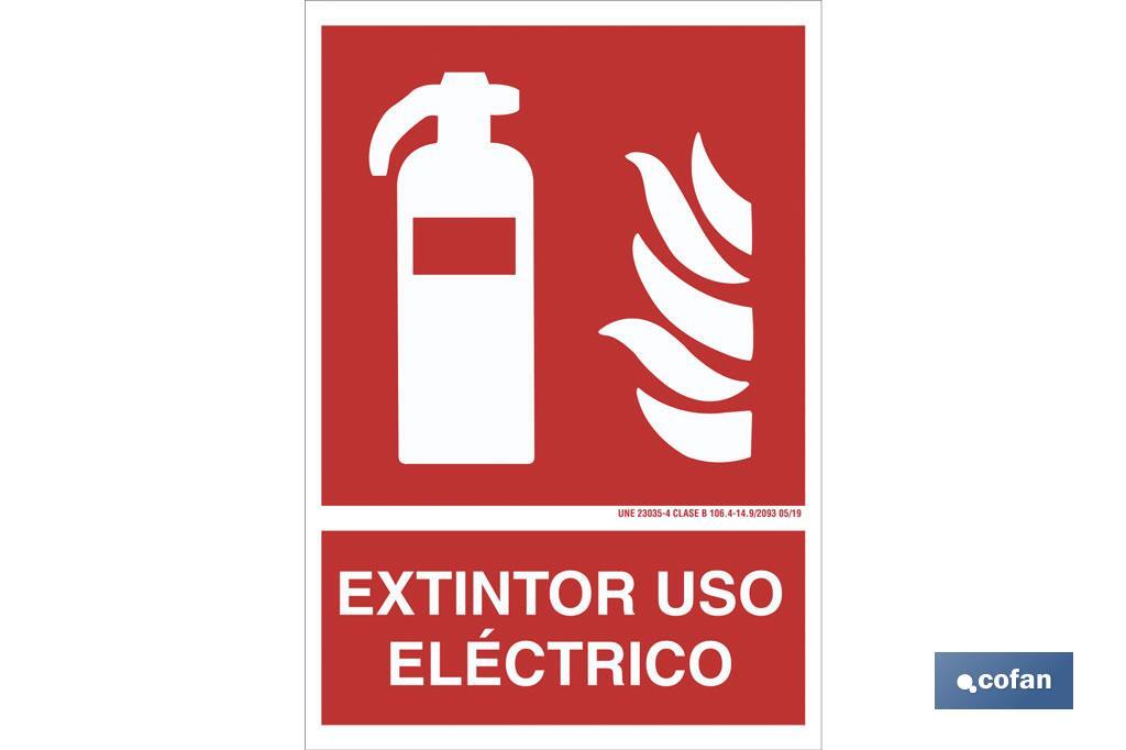 Extintor uso eléctrico