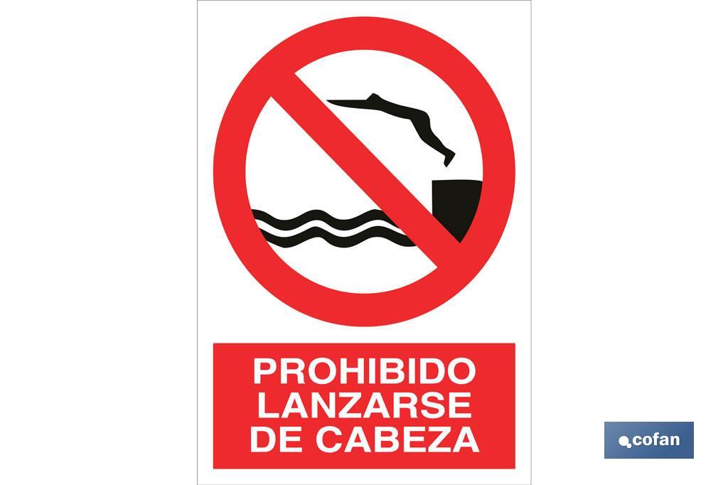 Prohibido lanzarse de cabeza